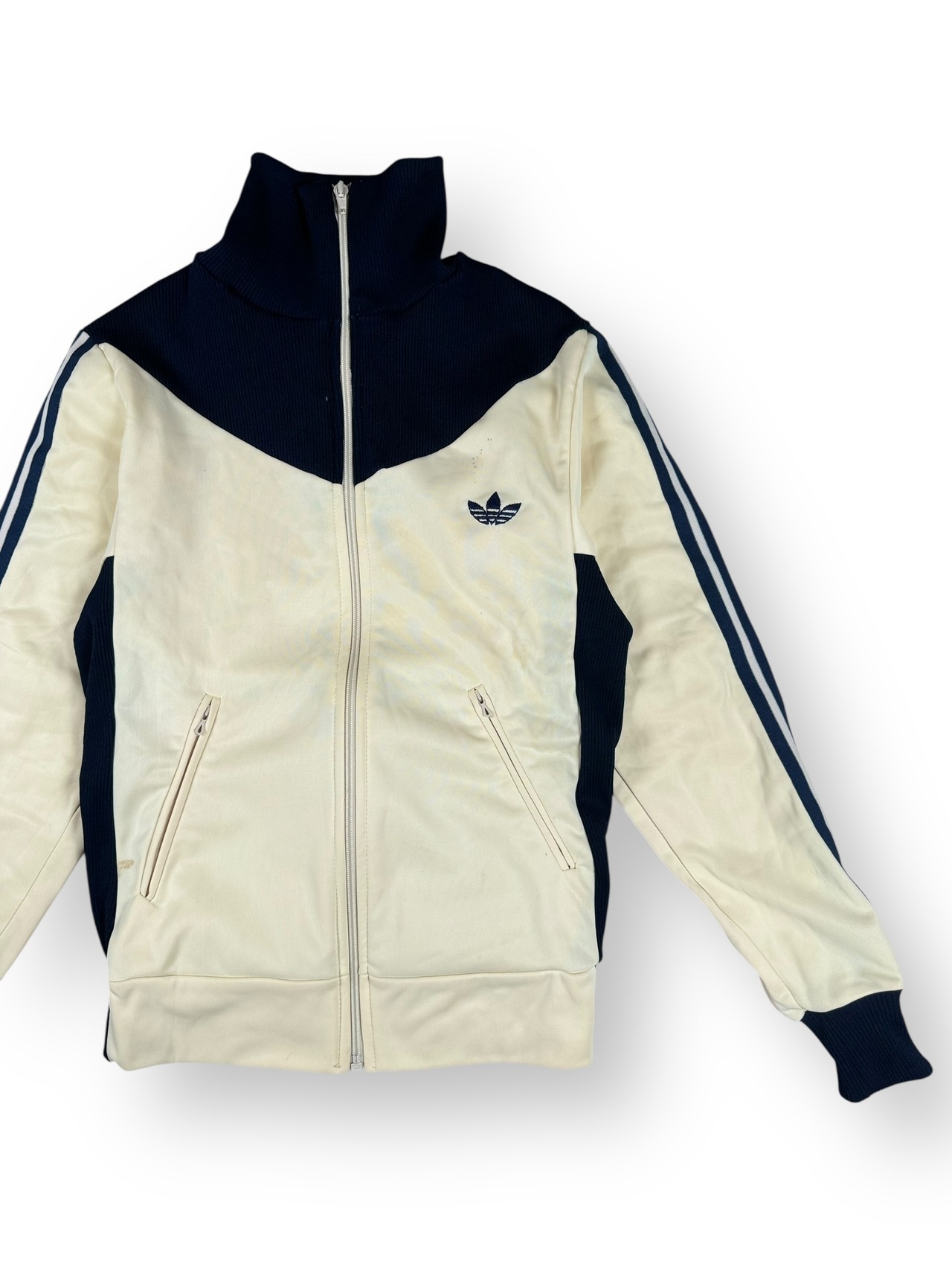 70~80s French Adidas Ventex Track Jacket with knit Collar