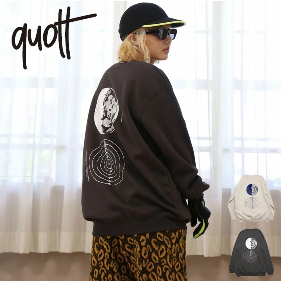 quolt ガリレオスウェット裏起毛クルー(2カラー)