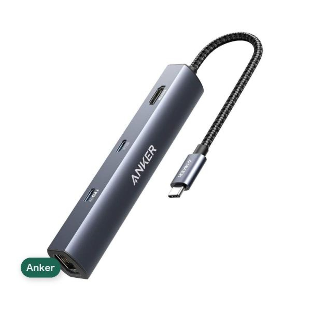 Anker（アンカー）USB-C イーサネットハブ 6ポート 最大出力53W A8365NA1