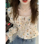 キャンディースリーブ 花柄長袖トップス G104CT0135