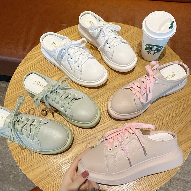 包頭のスリッパの女性は厚い底2020新しい夏のネット赤い怠惰なカジュアルサンダル女性のフラットシューズinsの潮を着用します 部族の婦人靴4684835