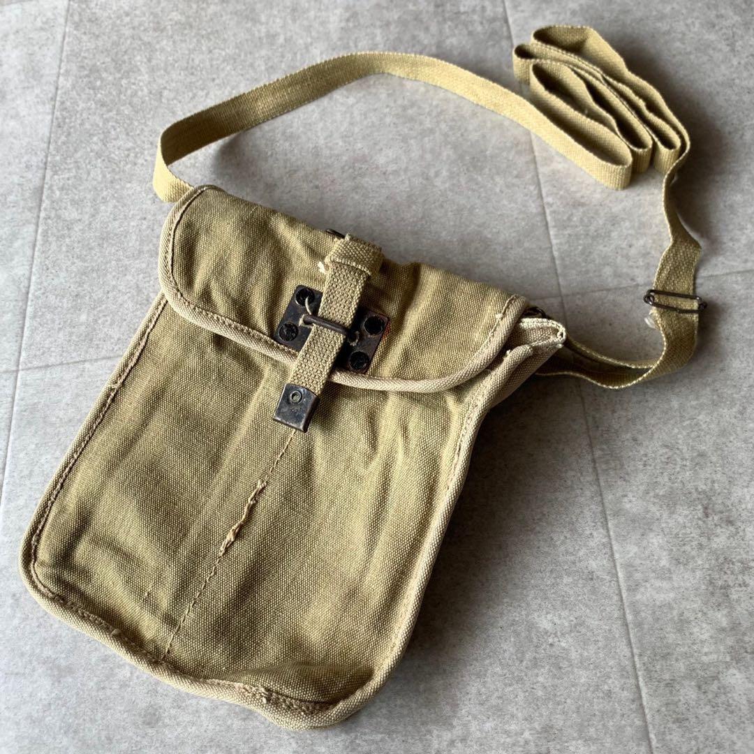 米軍 実物 アメリカ軍 ショルダーバッグ ポーチ ベージュ ビンテージ