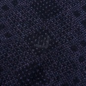 スコットランド製 dunhill ダンヒル 総柄 Vネック ウールニットセーター サイズ 40/102cm /メンズ/英国製/パープル/XY0026a