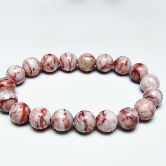 シナバーインクォーツ ブレスレット 11mm 一点物 メール便可 [M便 1/10] 111-44238