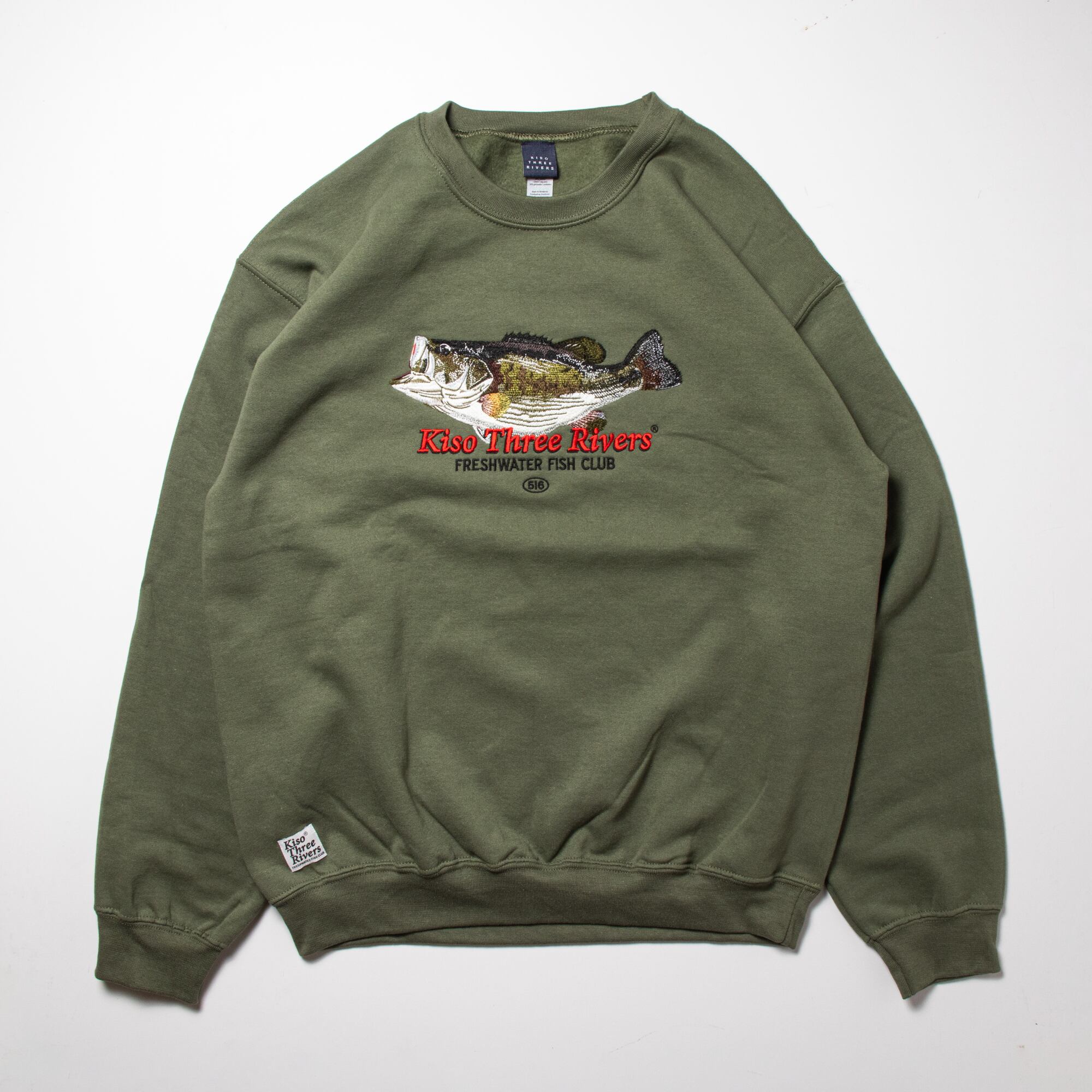 魚柄 刺繍 スウェット トレーナー ビッグシルエット XL 古着 