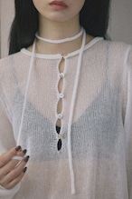 DU260704 Sheer Mohair Button Knit【一部予約商品10月中旬】