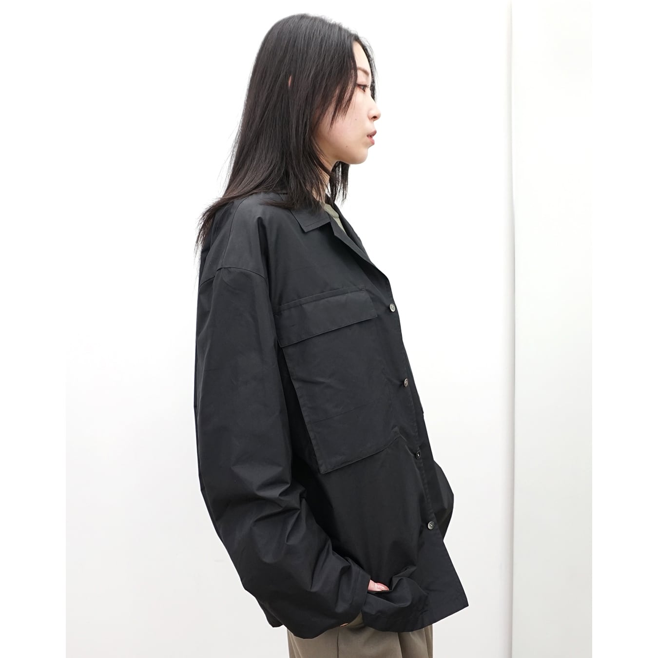 Blanc YM] (ブランワイエム) BL-23A-SSUJ Silk Shantung Utility JKT