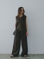 ETRE TOKYO ドロストヘムリネンワイドパンツ