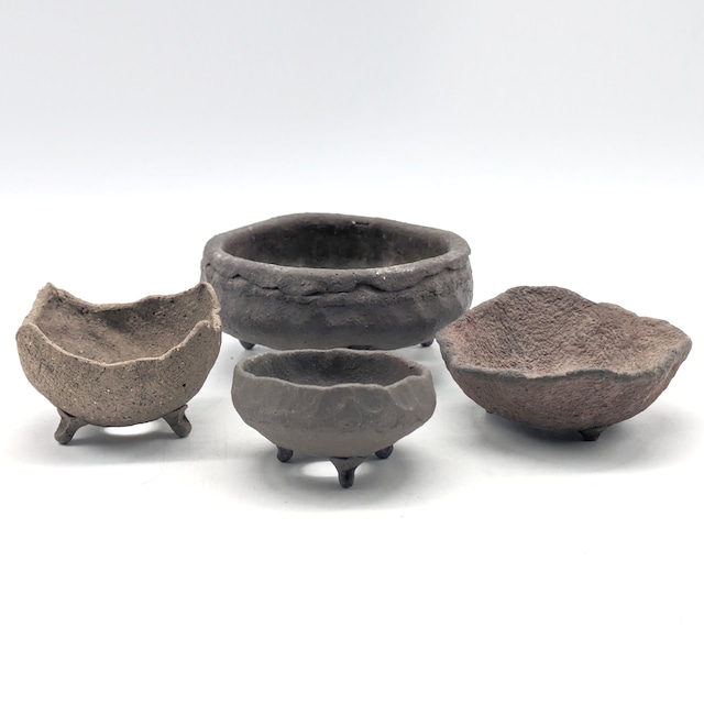 豆盆栽・小品盆栽鉢・植木鉢・4点セット・No.231013-08・梱包サイズ60