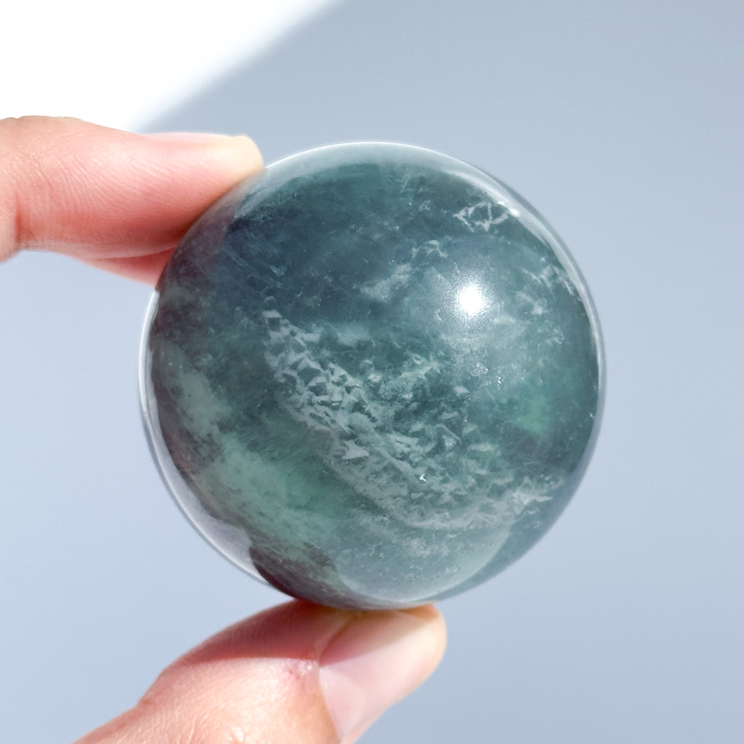 レインボーフローライト スフィア（丸玉)04◇ Rainbow Fluorite Sphere