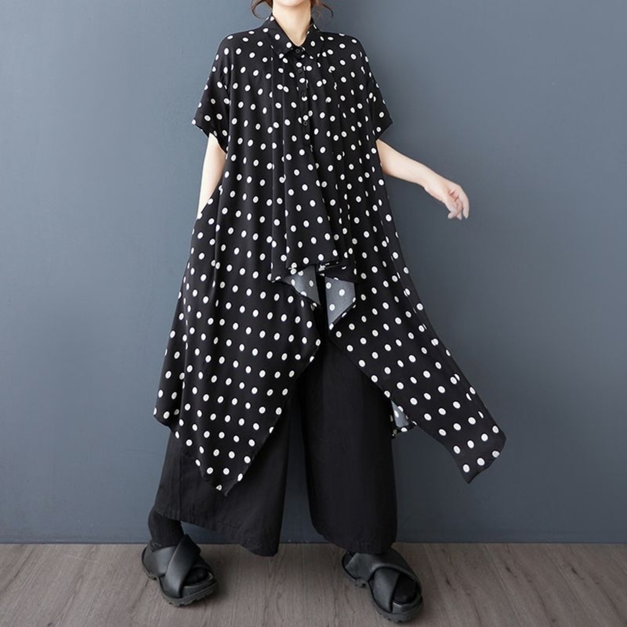 イレギュラーヘム チュニックシャツ  30102