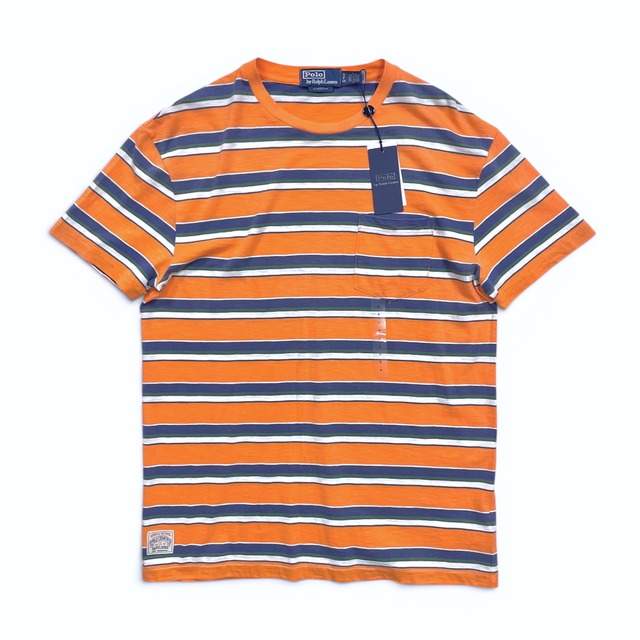 【新品】Polo Ralph Lauren × Polo Country ポロラルフローレン × ポロカントリー レトロボーダー ポケットTシャツ【SST-POLO-012】