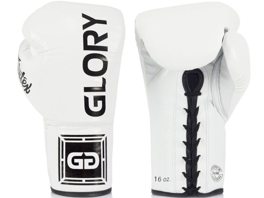 Fairtex BGLG1-Fairtex x Glory 10oz ホワイト ボクシンググローブ