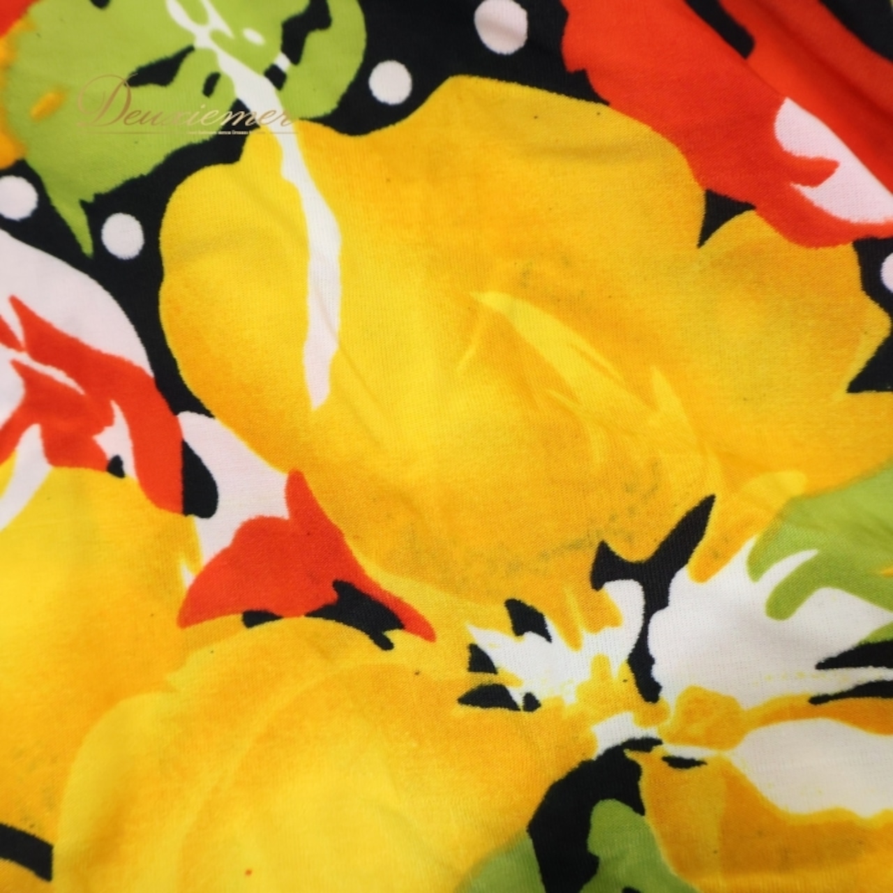 フラメンコ 衣装 ワンピース ドレス イエロー系 オレンジ系 レッド系 黄色 オレンジ 黒 ブラック 花柄 伸縮 ストレッチ 軽い パーティ 発表会 コスチューム おしゃれ レディース 女性用 フラワープリント