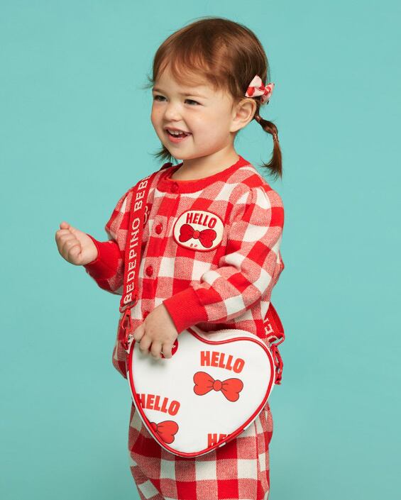 BEBE DE PINO] All over hello ribbon heart cross bag 正規品 韓国