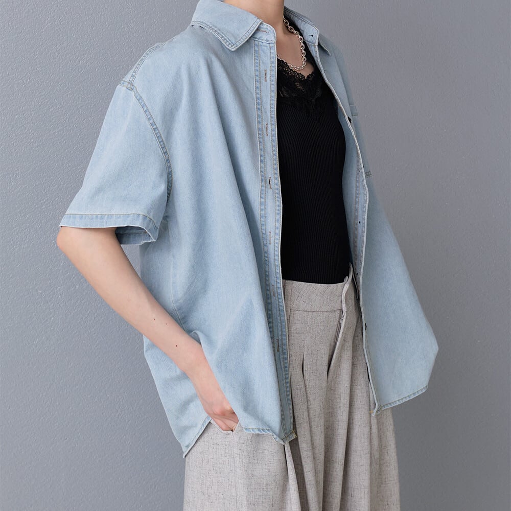 wash denim shirt