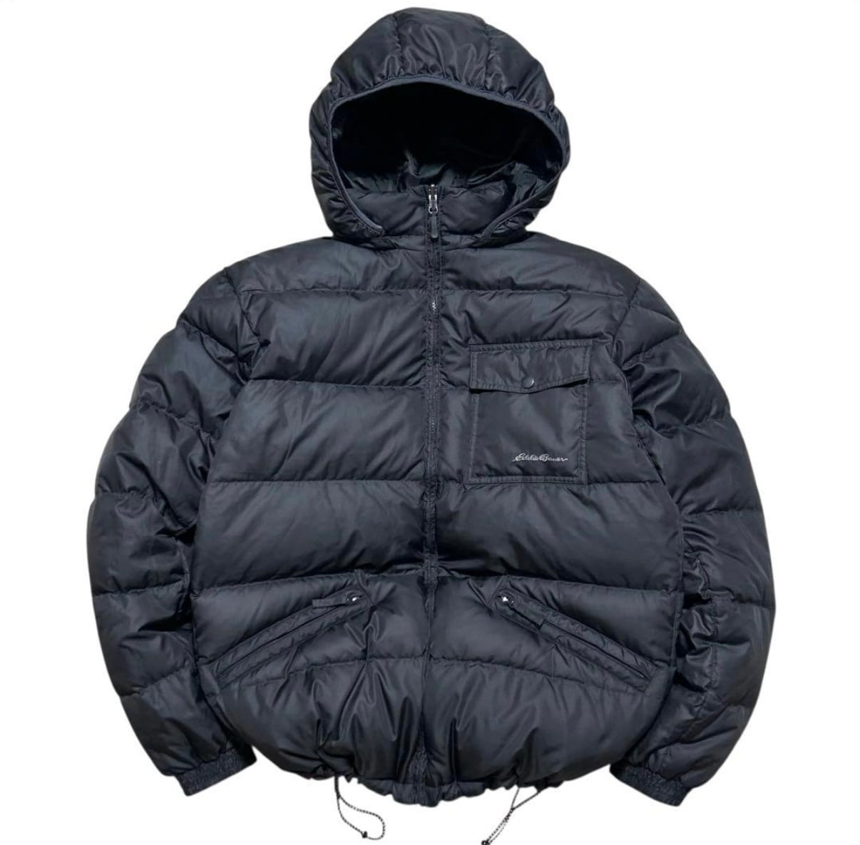 00s Eddie Bauer 刺繍ロゴ 短丈 ダウン パフジャケット Y2K メンズ 00s Eddie Bauer 刺繍ロゴ 短丈 ダウン パフジャケット Y2K