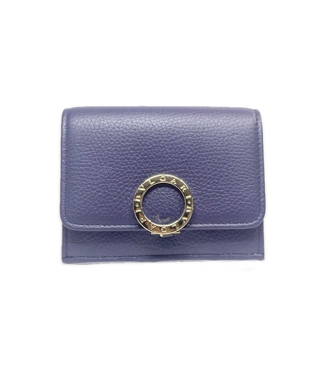 BVLGARI ブルガリ 三つ折り財布 レディース 292966 CALF/BLUE BERRY