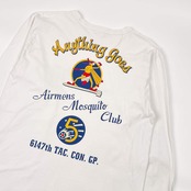 USA製 BUZZ RICKSON バズリクソンズ 背面デザイン 長袖 Tシャツ S/ホワイト メンズ