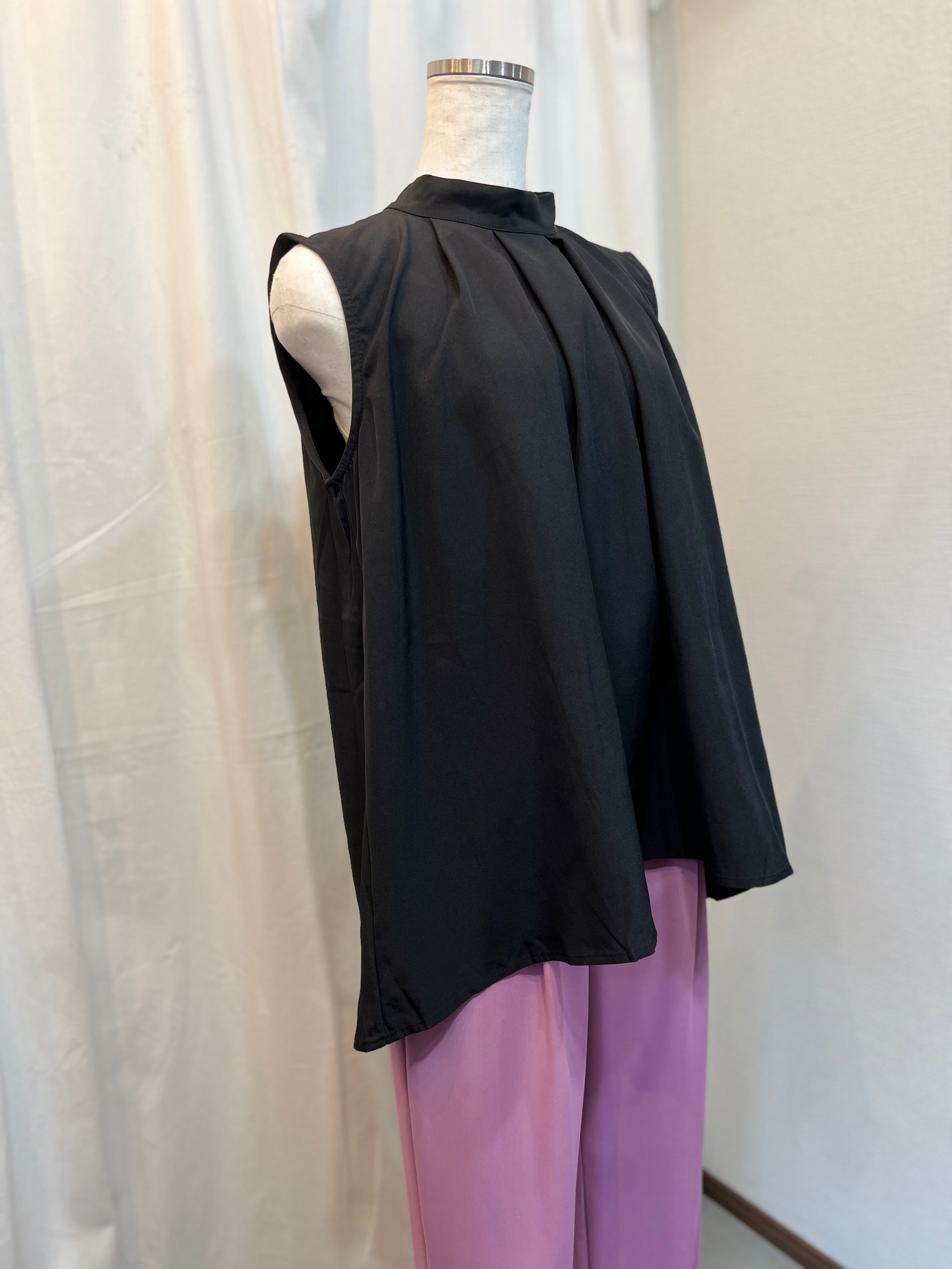 【Miel select】バックリボンノースリーブブラウス