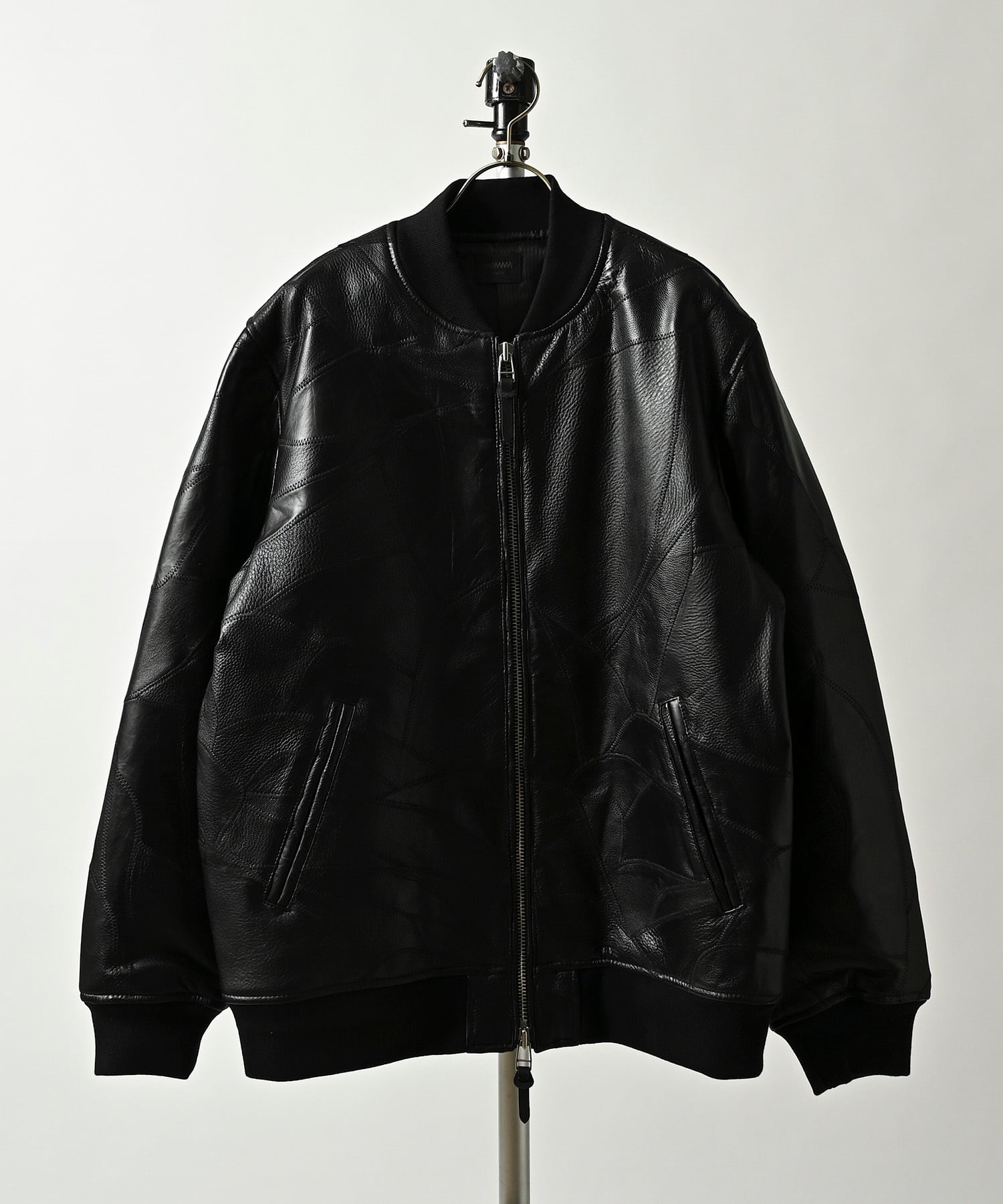 MMMM patchwork leather blouson (BLK) 23002M24 | DEPROID MMMM patchwork leather blouson (BLK) 23002M24 | DEPROID