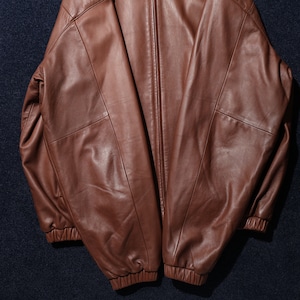 美品 XL ポニー無し Polo Ralph Lauren ラムスキン レザージャケット ブルゾン スウィングトップ ドラズラー Lambskin ポロラルフローレン