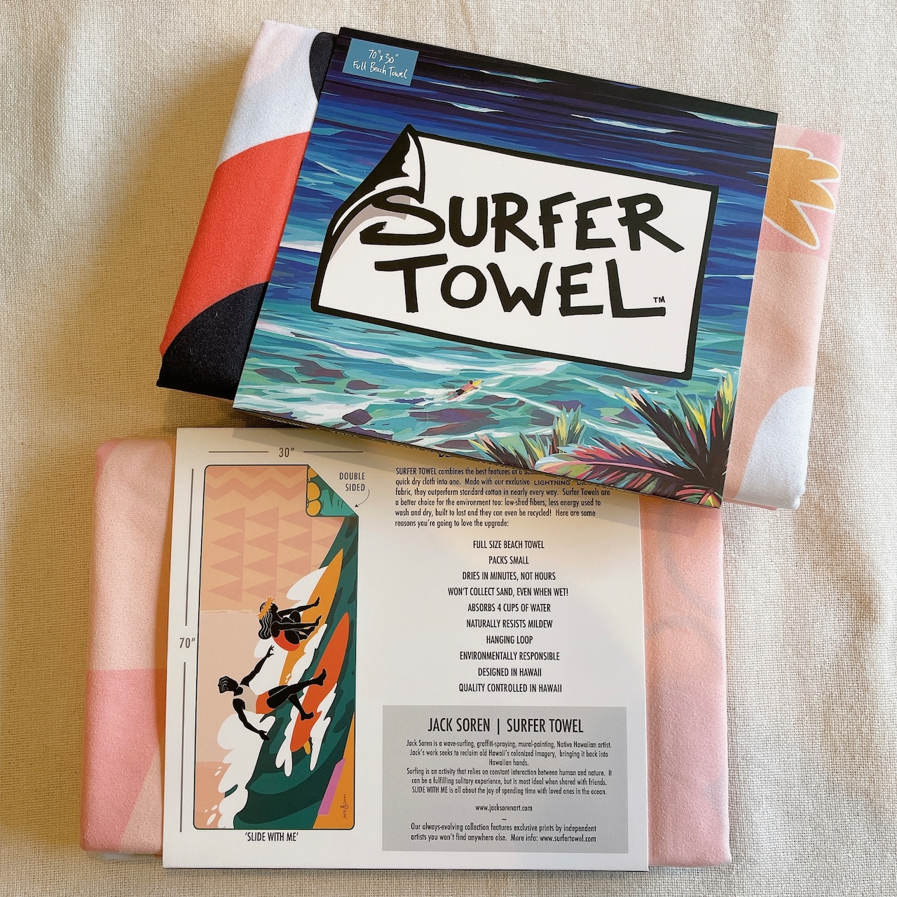ビーチタオル ビーチマット / SURFER TOWEL HAWAII  JACK SOREN