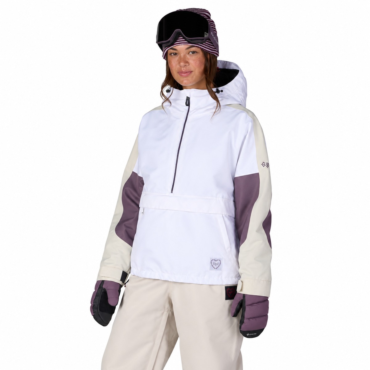 686 『 WOMENS OUTLINE SHELL ANORAK - WHITE COLORBLOCK 』 26/27