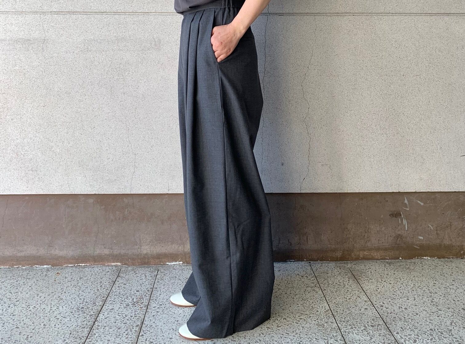 ATON】WOOL TROPICAL WIDE EASY PANTS/PRAGSW0110 | eighty88eight