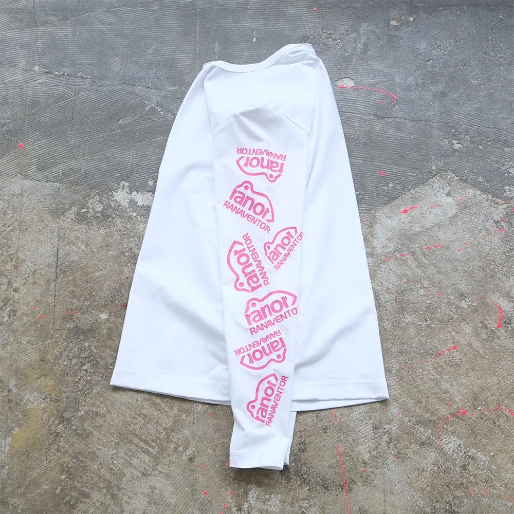ranor(ラナー) TRAIL SURFACE LONG T-SHIRT WH×PINK | Pay ID