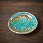 みずたまり豆皿 no.30 枝葉と魚