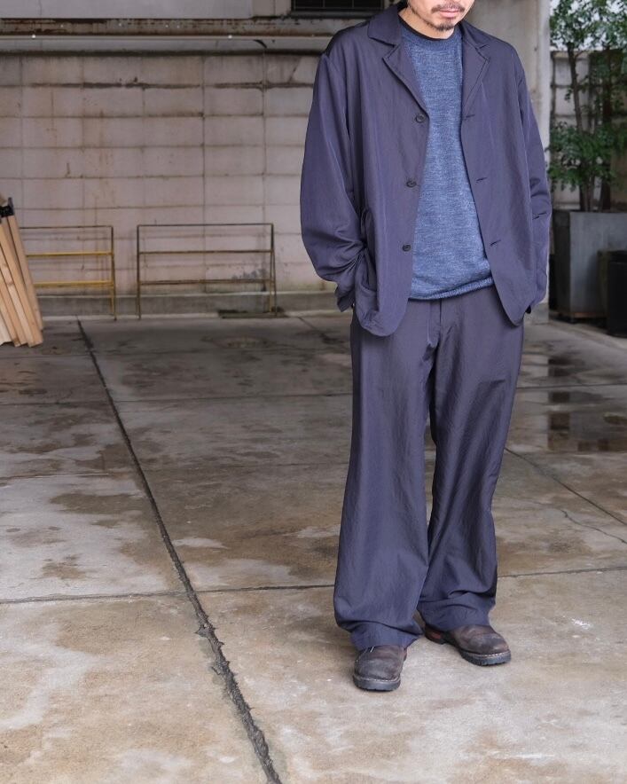 ULTERIOR” WASHED WOOL SILK TWILL JKT FRENCH NAVY” | Lapel online store