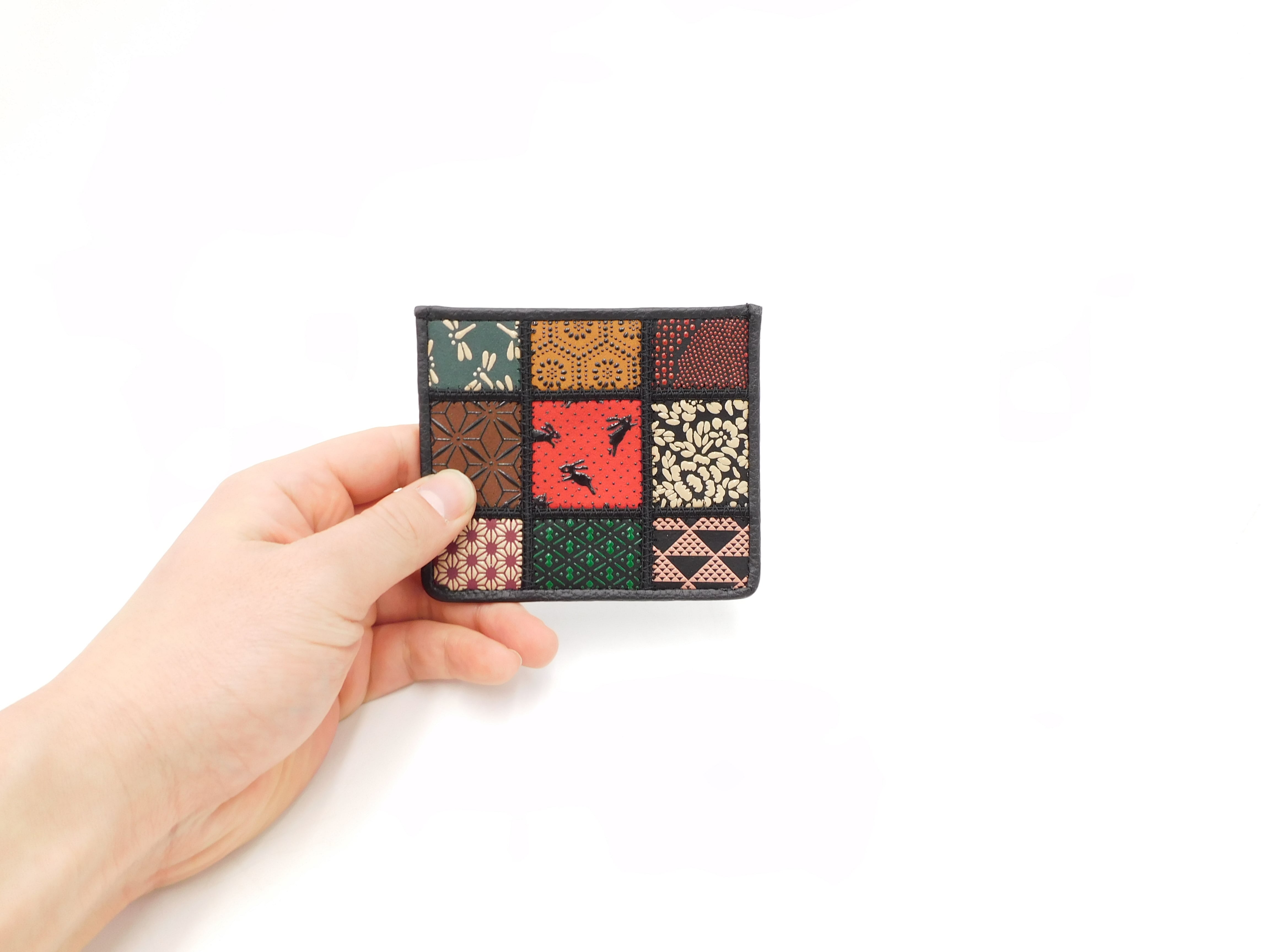 パッチワーク印傳 スリムカードケース マルチカラー | 浅草前川印傳