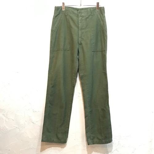 【USED】60's Vintage アメリカ軍 ファティーグパンツ ベイカーパンツ ジッパーフライ ジップアップ W32