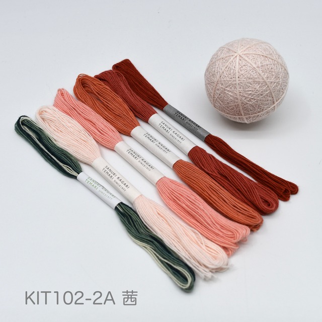 手まりキット「交差花」（テキストあり）_KIT024-1