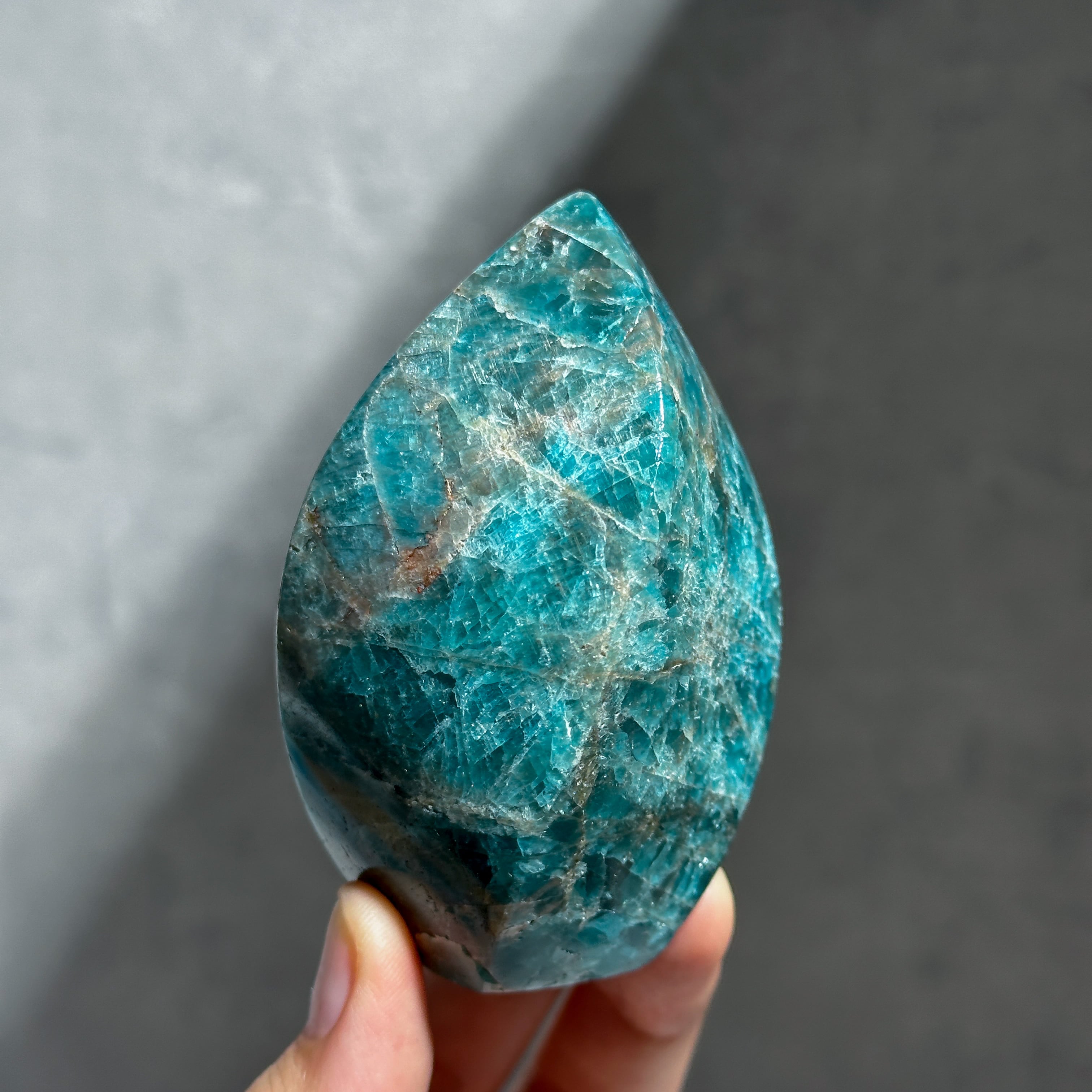 天然石アパタイト ブルーアパタイト フレイム型22◇ Blue Apatite ◇ 天然石・鉱物