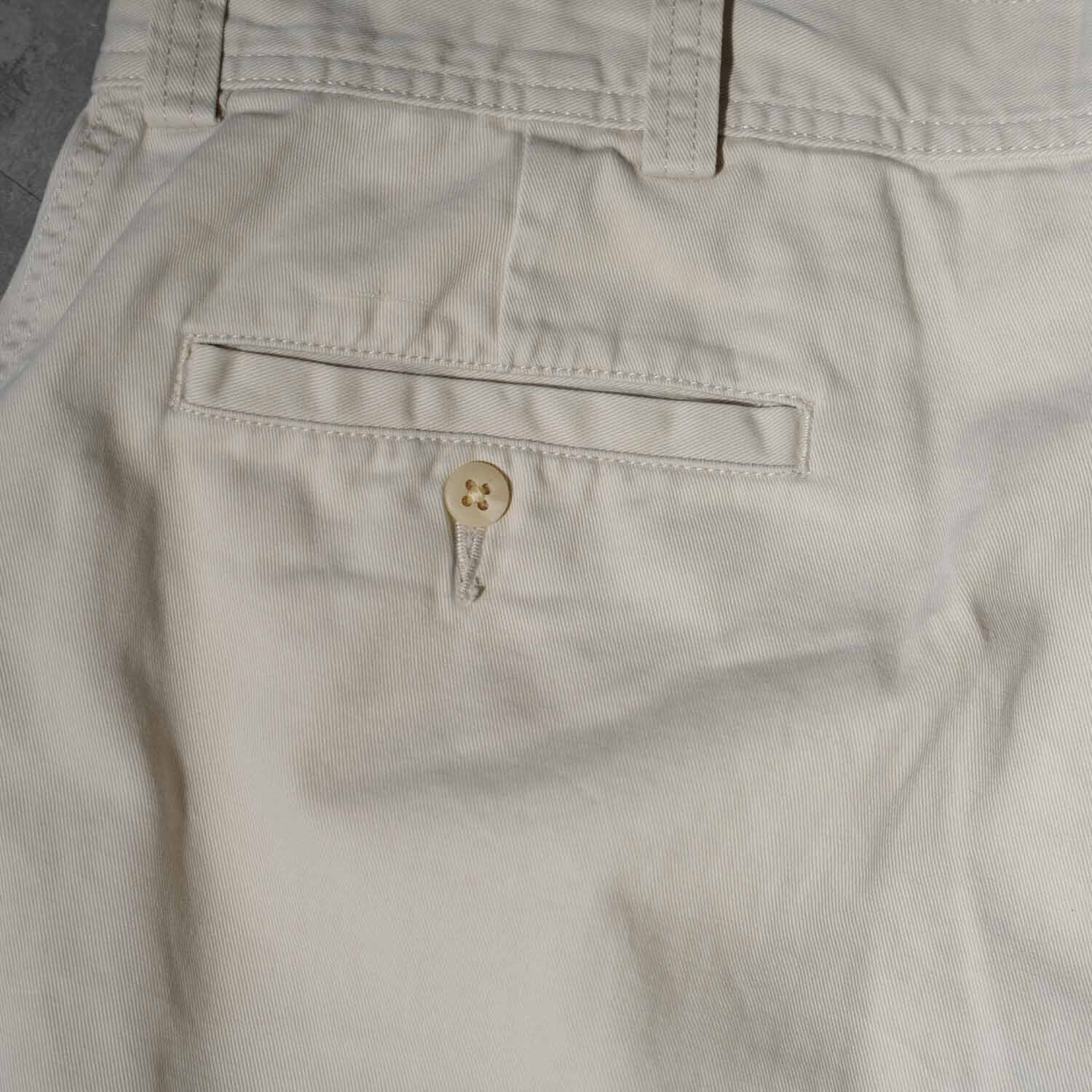 90s POLO Ralph Lauren Chino Cargo Shorts ivory 38 ポロ・ラルフ