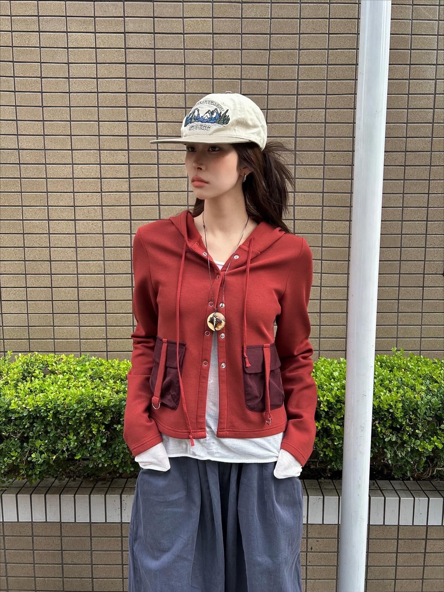 RIBBED HOODIE CARDIGAN HK-049 | HIICODE.