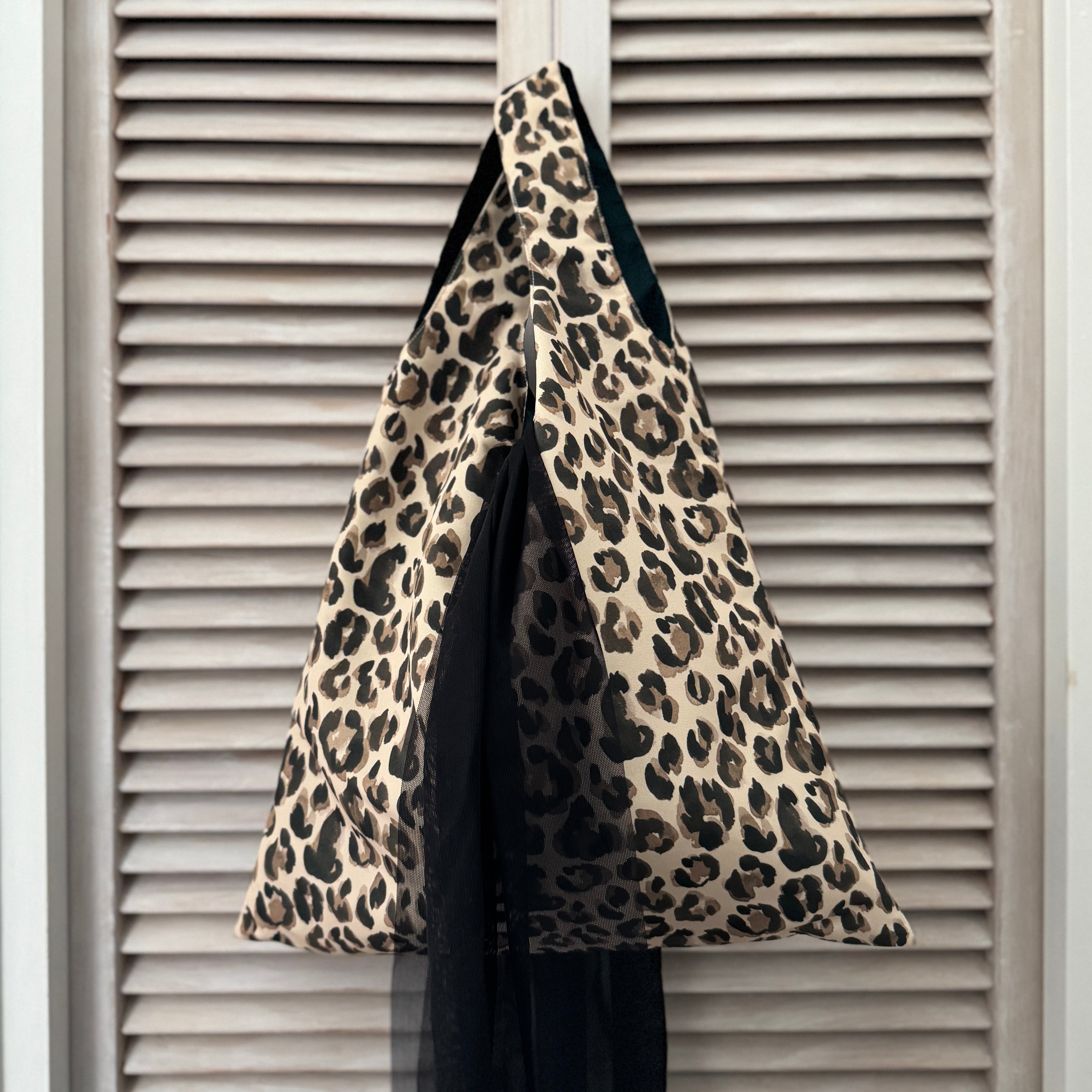リボンバッグ M (leopard)