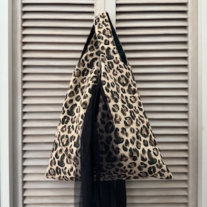 リボンバッグ M (leopard)