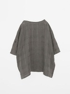 evam eva ｜linen ramie pullover blouse (moss gray)