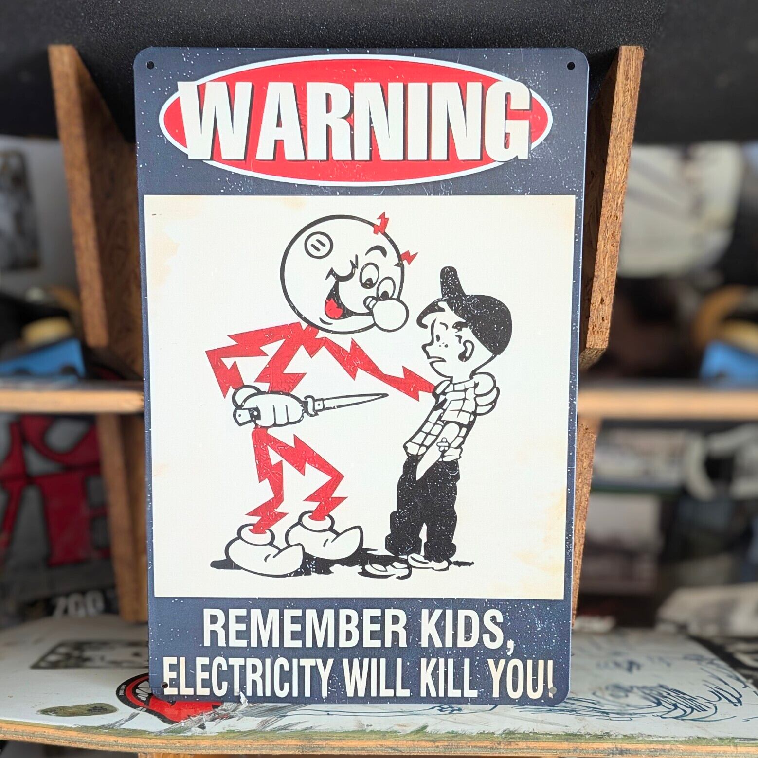 レディキロワット　ヴィンテージ看板 ♧送料無料！ちょうどいいブリキ看板【 Reddy Kilowatt