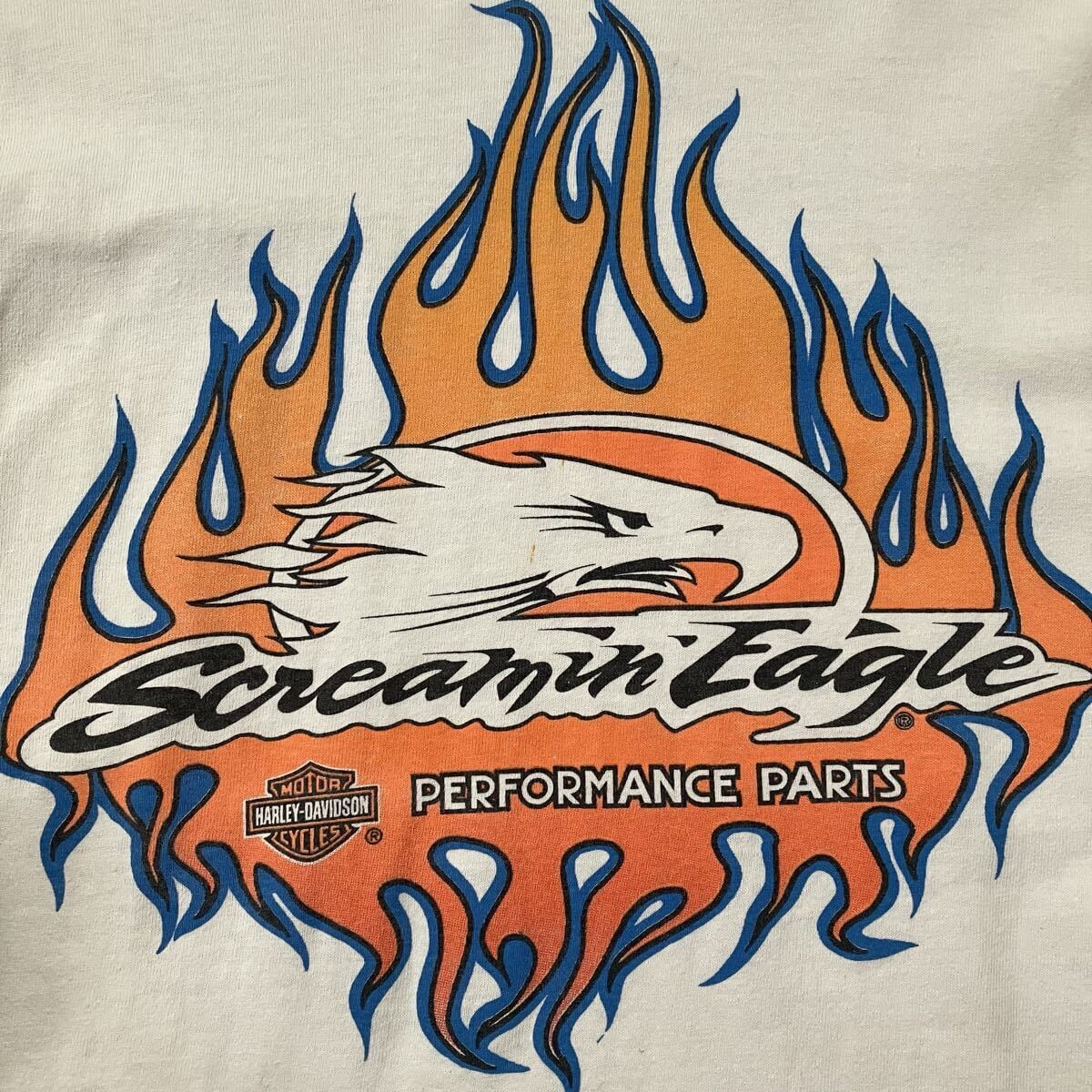 L】90s USA製 Harley-Davidson Screamin' Eagle ロングスリーブTシャツ