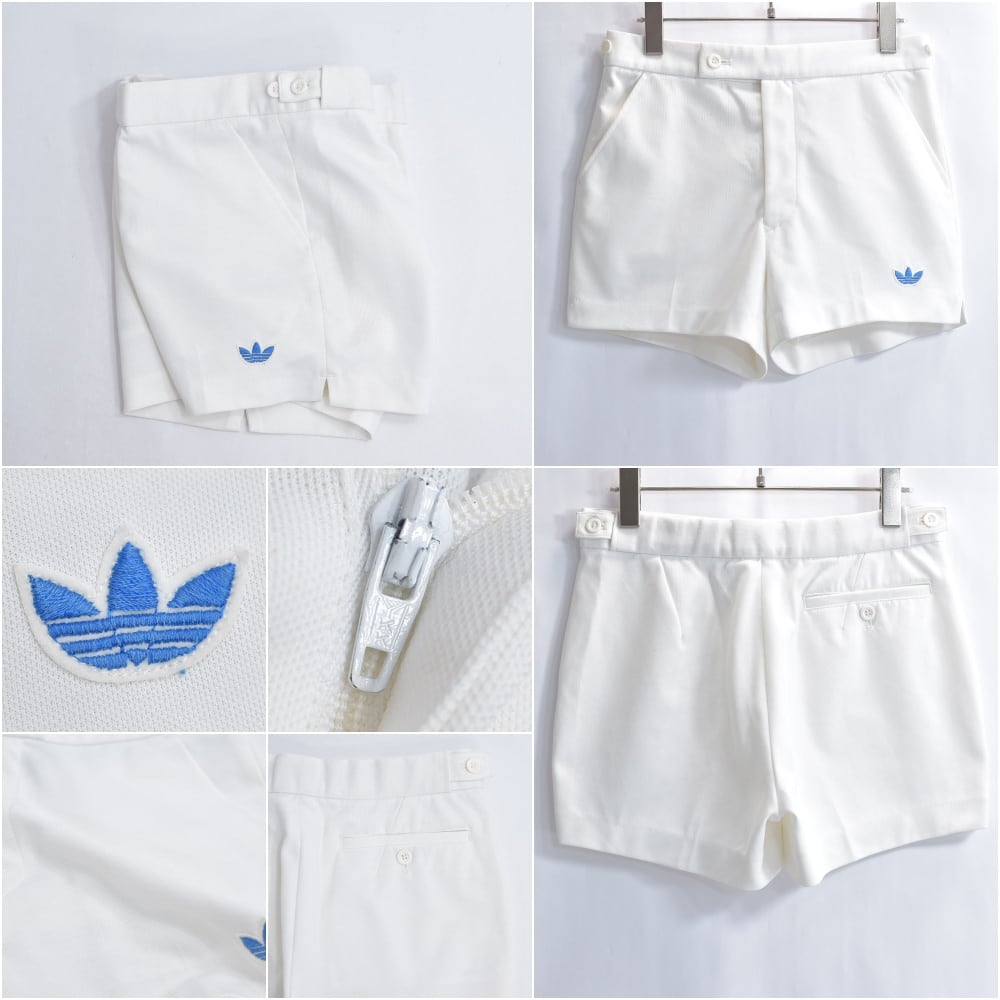 80s デサント社製 adidas アディダス トレフォイルロゴ 刺繍 テニス