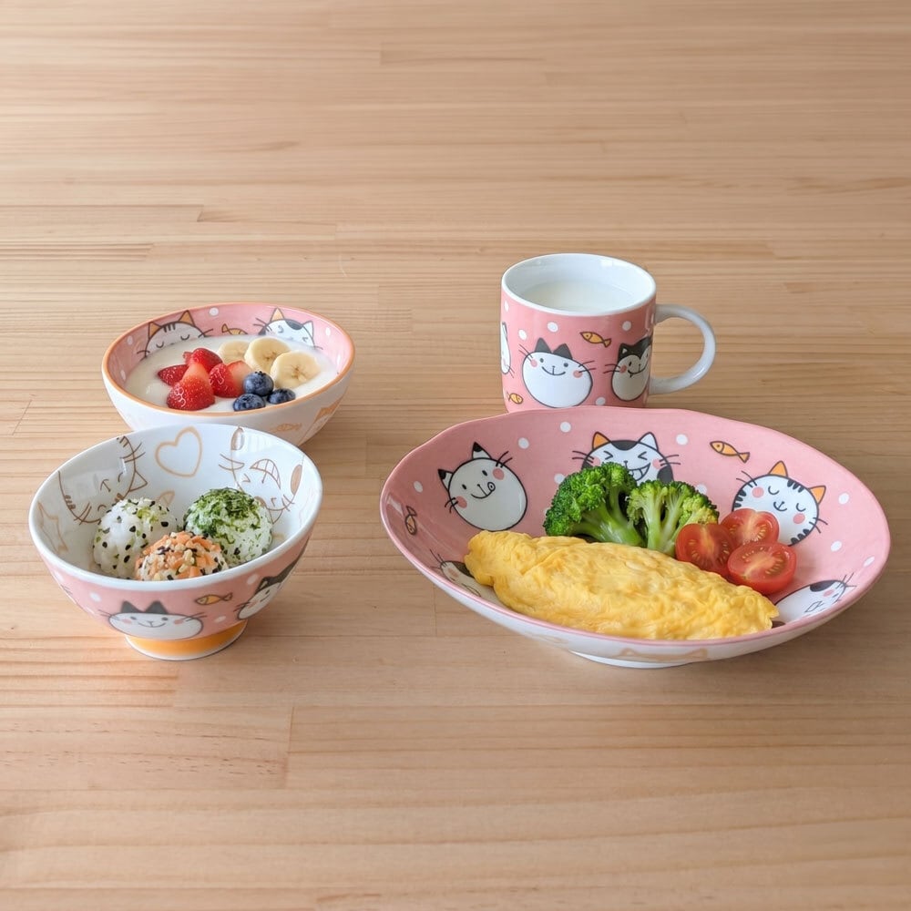 にゃんだふる7点セット 子ども食器 動物柄 | みのさらら