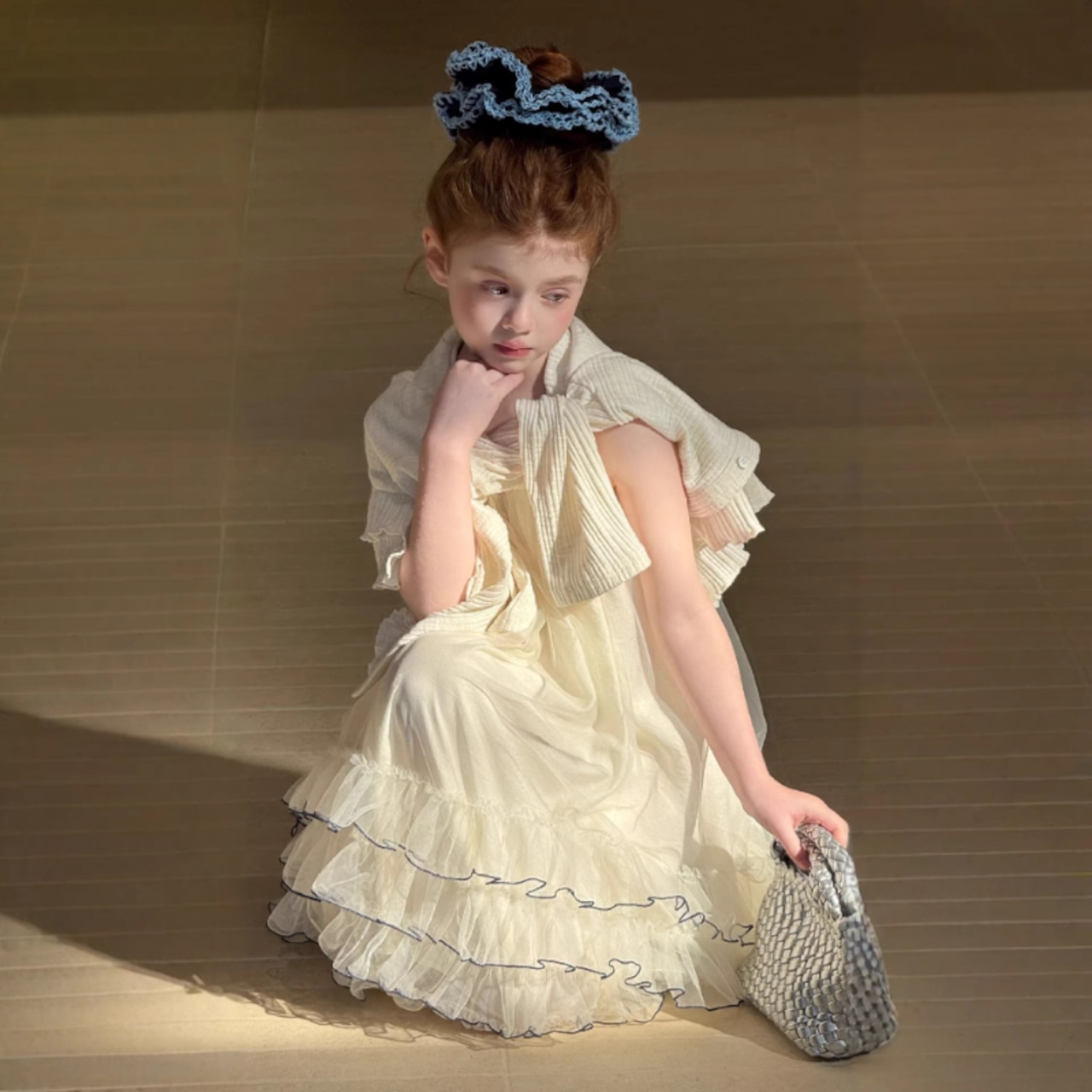 夏チュールベストワンピース