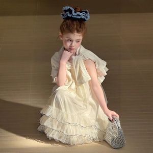 夏チュールベストワンピース