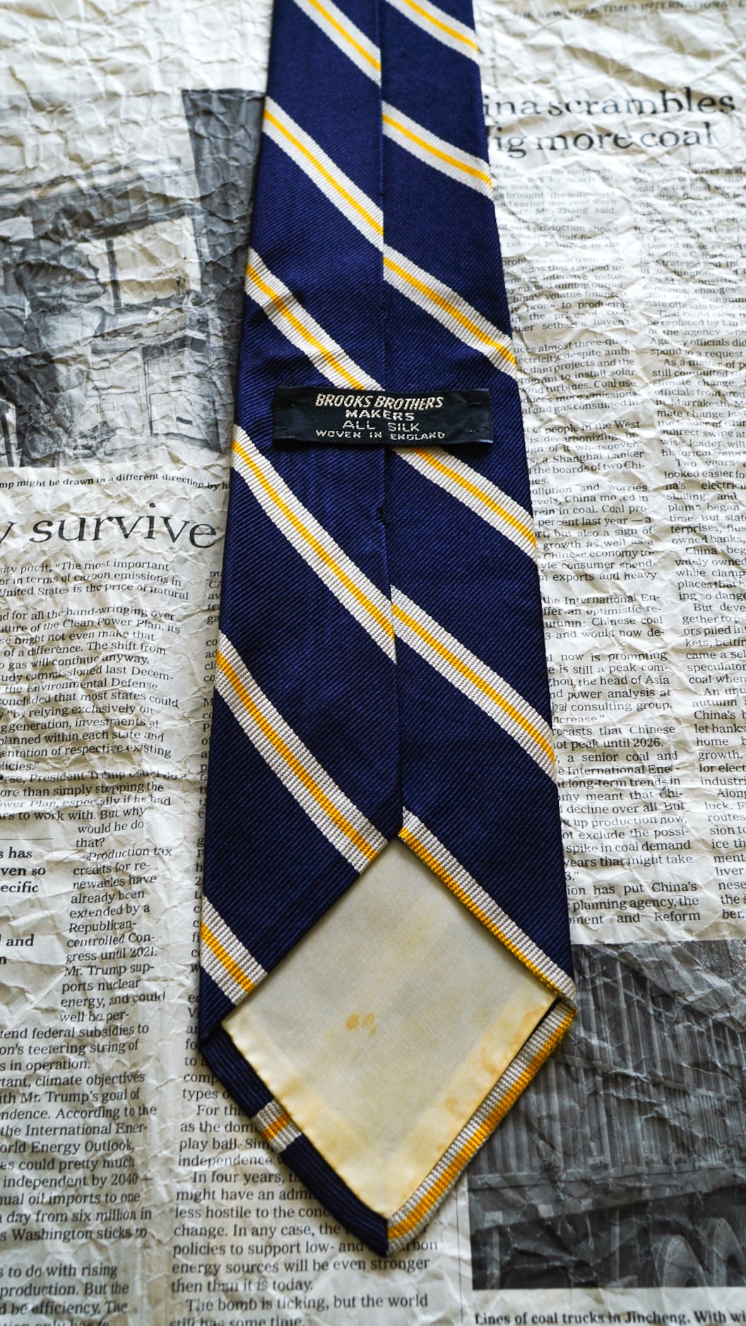 1960s】BROOKS BROTHERS ブルックスブラザーズ レップタイ 《黒タグ