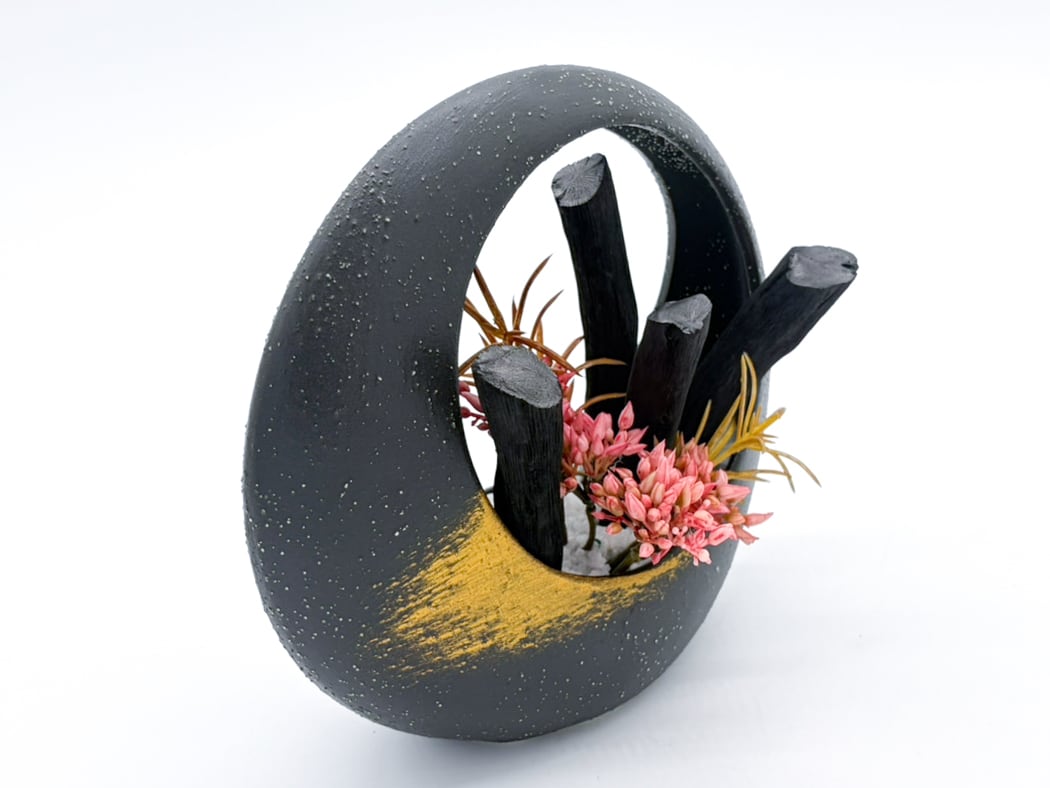 紀州備長炭 インテリア 『あけぼの』 黒 Type G 置物 オブジェ 消臭 調