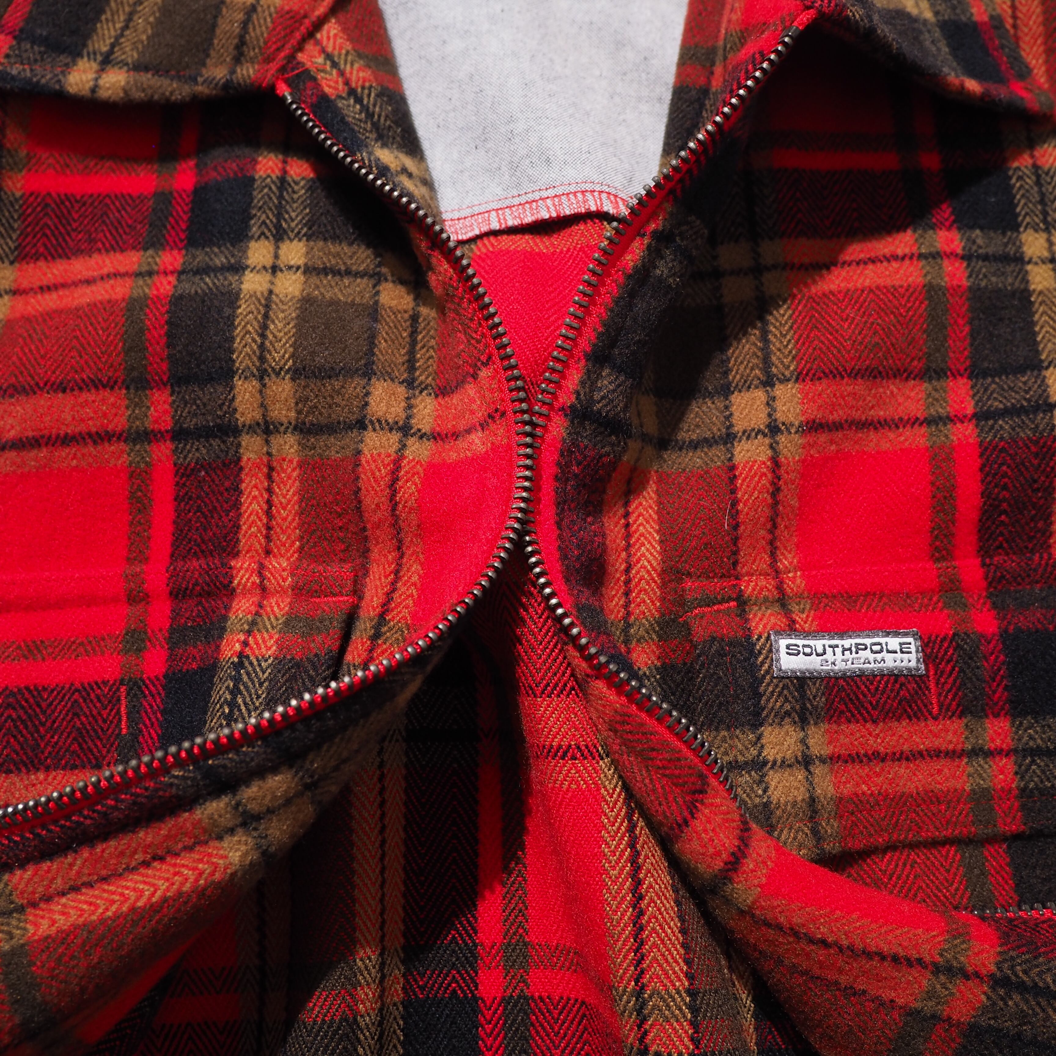 2000s " SOUTHPOLE " Flannel check Full zip shirt jacket